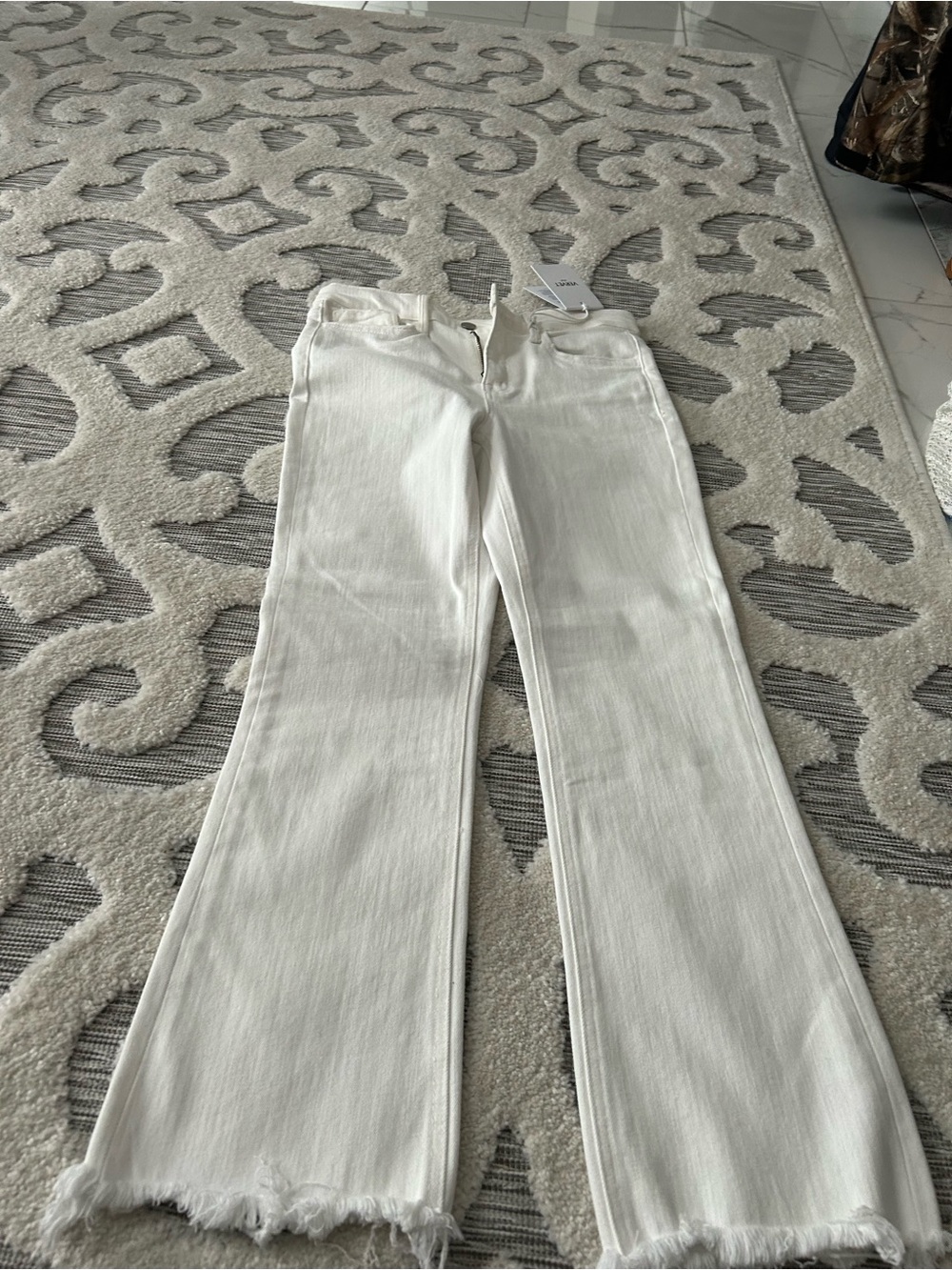 VERVET BY FLYING MONKEY White High-Rise Flare Jeans